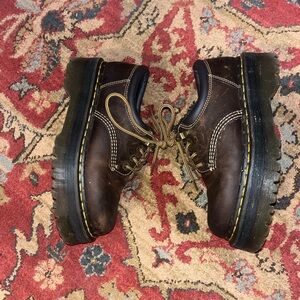 8053 arc crazy horse leather platform casual shoes